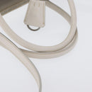 PRADA Hand Bag Safiano leather 2way White Silver Auth ka3399V-7