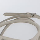 PRADA Hand Bag Safiano leather 2way White Silver Auth ka3399V-8