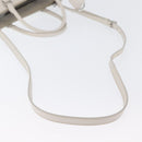 PRADA Hand Bag Safiano leather 2way White Silver Auth ka3399V-9