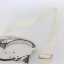 Chloe Shoulder Bag Leather 2way White Silver Auth ka340-15