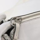 Chloe Shoulder Bag Leather 2way White Silver Auth ka340-10
