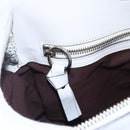 Chloe Shoulder Bag Leather 2way White Silver Auth ka340-20