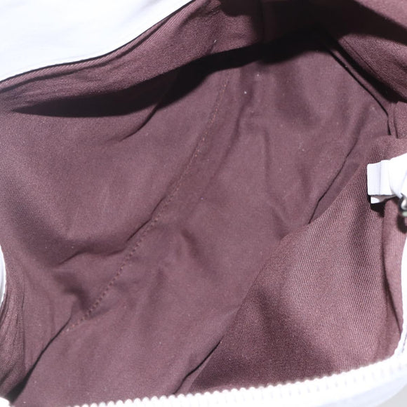 Chloe Shoulder Bag Leather 2way White Silver Auth ka340