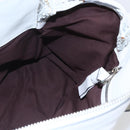 Chloe Shoulder Bag Leather 2way White Silver Auth ka340-21