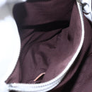 Chloe Shoulder Bag Leather 2way White Silver Auth ka340-23