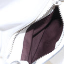 Chloe Shoulder Bag Leather 2way White Silver Auth ka340-24