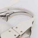 Chloe Shoulder Bag Leather 2way White Silver Auth ka340-14