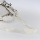 Chloe Shoulder Bag Leather 2way White Silver Auth ka340-8