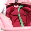 CHANEL Chain Gabriel Dohobo Shoulder Bag Suede Green Gold CC Auth ka3407A-21