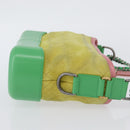 CHANEL Chain Gabriel Dohobo Shoulder Bag Suede Green Gold CC Auth ka3407A-3