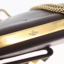 VALENTINO Ketting Schoudertas Leer Bruin Goud Auth ka3408A-10