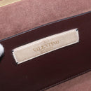 VALENTINO Ketting Schoudertas Leer Bruin Goud Auth ka3408A-20