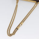 VALENTINO Ketting Schoudertas Leer Bruin Goud Auth ka3408A-8