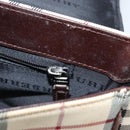 BURBERRY Nova Check Shoulder Bag Canvas Beige Silver Auth ka341-20