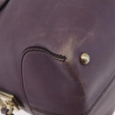 TOD’S Hand Bag Leather 2way Purple Gold Auth ka3411-14