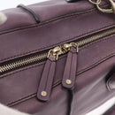 TOD’S Hand Bag Leather 2way Purple Gold Auth ka3411-17