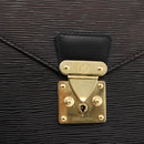 LOUIS VUITTON Epi Porte Documents Bandouliere Briefcase Black M54462 Auth ka3413-18
