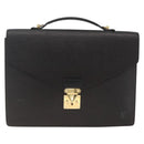 LOUIS VUITTON Epi Porte Documents Bandouliere Briefcase Black M54462 Auth ka3413-13