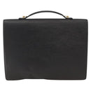 LOUIS VUITTON Epi Porte Documents Bandouliere Briefcase Black M54462 Auth ka3413-2