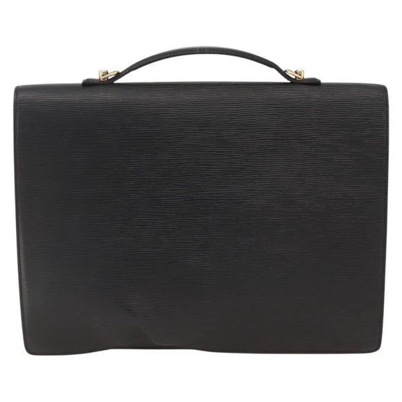 LOUIS VUITTON Epi Porte Documents Bandouliere Briefcase Black M54462 Auth ka3413