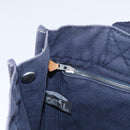 HERMES Fourre Tout PM Tote Bag Canvas Navy Silver Auth ka3422-20