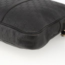 GUCCI GG Canvas Guccissima Bag Leather 2way Black Gold 208463 Auth ka3424-12