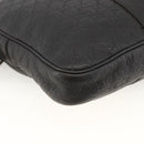 GUCCI GG Canvas Guccissima Bag Leather 2way Black Gold 208463 Auth ka3424-13