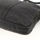 GUCCI GG Canvas Guccissima Bag Leather 2way Black Gold 208463 Auth ka3424-14