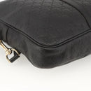 GUCCI GG Canvas Guccissima Bag Leather 2way Black Gold 208463 Auth ka3424-15