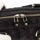 GUCCI GG Canvas Guccissima Bag Leather 2way Black Gold 208463 Auth ka3424-16