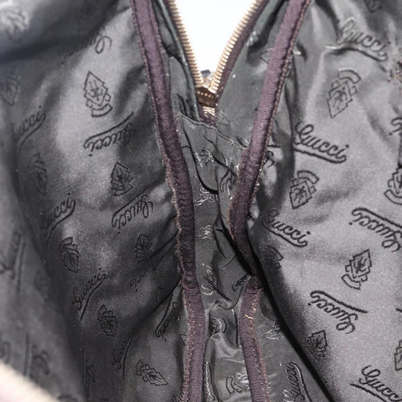 GUCCI GG Canvas Guccissima Bag Leather 2way Black Gold 208463 Auth ka3424