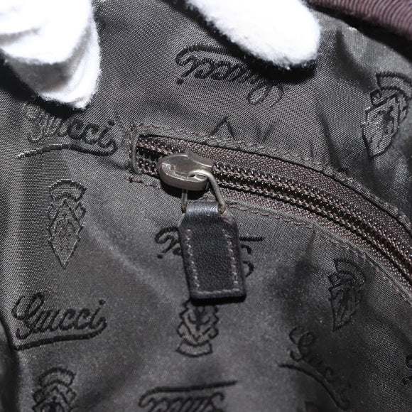 GUCCI GG Canvas Guccissima Bag Leather 2way Black Gold 208463 Auth ka3424