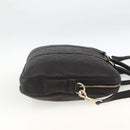 GUCCI GG Canvas Guccissima Bag Leather 2way Black Gold 208463 Auth ka3424-5