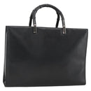 GUCCI Bamboo Tote Bag Leather Black Silver 002 1034 3444 Auth ka3425-1