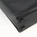 GUCCI Bamboo Tote Bag Leather Black Silver 002 1034 3444 Auth ka3425-11