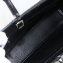 GUCCI Bamboo Tote Bag Leather Black Silver 002 1034 3444 Auth ka3425-15