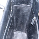 GUCCI Bamboo Tote Bag Leather Black Silver 002 1034 3444 Auth ka3425-17
