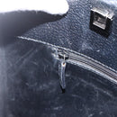 GUCCI Bamboo Tote Bag Leather Black Silver 002 1034 3444 Auth ka3425-18