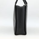 GUCCI Bamboo Tote Bag Leather Black Silver 002 1034 3444 Auth ka3425-5
