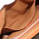 CELINE Macadam Canvas Hand Bag PVC Leather Brown Gold Auth ka3426-21