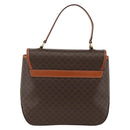 CELINE Macadam Canvas Hand Bag PVC Leather Brown Gold Auth ka3426-3