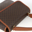 CELINE Macadam Canvas Hand Bag PVC Leather Brown Gold Auth ka3426-6