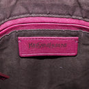 SAINT LAURENT Shoulder Bag Leather Purple Gold 291204 Auth ka3427-14