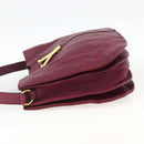 SAINT LAURENT Shoulder Bag Leather Purple Gold 291204 Auth ka3427-4