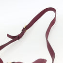 SAINT LAURENT Shoulder Bag Leather Purple Gold 291204 Auth ka3427-8
