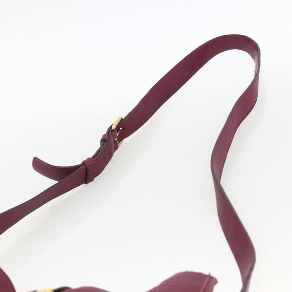 SAINT LAURENT Shoulder Bag Leather Purple Gold 291204 Auth ka3427
