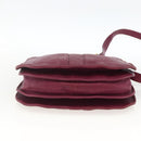 SAINT LAURENT Shoulder Bag Leather Purple Gold 291204 Auth ka3427-9