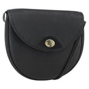 Christian Dior Honeycomb Canvas Shoulder Bag PVC Leather Black Gold Auth ka3429-1