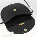 Christian Dior Honeycomb Canvas Shoulder Bag PVC Leather Black Gold Auth ka3429-14