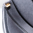 Christian Dior Honeycomb Canvas Shoulder Bag PVC Leather Black Gold Auth ka3429-18